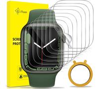 8 Pack Screen Protector For Apple Watch Series 9/8/7 45mm [Full Coverage] [Bubble-Free] [Anti-Scratch] Hd Clear Soft Tpu Screen Protector Film For Iwatch Series 8/7 45mm