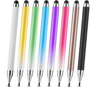 8 Pack Stylus Pen Compatible With Iphone, Ipad And All Touchscreen Devices: Tablets, Android, Laptops - Black, Blue, Green, Pink, Purple, Rose Gold, White, Yellow