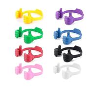 8 Pack Thumbs Up Cell Phone Holder, Adjustable Silicone Tablet Stand, Colors Portable Desktop Ok Stands