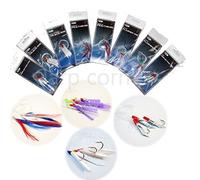 8 Packs Bass Mackerel Feathers Cod Lure Lures Sea Fishing Boat Tackle Rigs NGT by Carp-Corner
