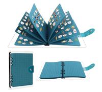 8 pages Présentoir d'épingles en Émail,Album à épingles,Tableau Collection Broches,Broche Collection Organisateur en Feutre, avec Coque en PVC,peut Contenir Jusqu'à 350 Broches, 23.7 * 17cm,bleu
