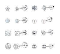 8 Pair Boucle D'Oreille En Acier Chirurgical Boucle D'Oreille Acier Chirurgical Piercing Oreille Acier Inoxydable Percing Au Oreille Acier Inoxydable Piercing Oreille Acier Chirurgical