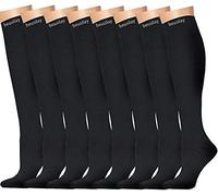 8 Paires Bas de Contention Femme Homme Chaussettes de Contention (15-20 mmHg) Chaussettes de Compression pour Sport fitness Infirmiere course cyclisme Vols randonnée voyages