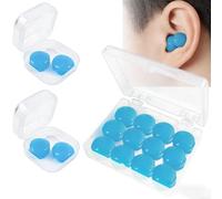 8 Paires Boules Quies Silicone Moulables, Bouchons d'Oreille Réutilisables Étanches Pour Dormir, Nageurs, Avions et Voyages