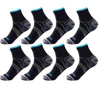 8 Paires Chaussettes de Compression pour Homme et Femme, de chaussettes de compression chaussettes fasciite plantaire pour Cyclisme Fitness Voyage Fitness Running Circulation Voyage en avion