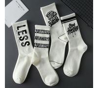8 paires/set Chaussettes de sport blanches pour hommes, comprenant des chaussettes de basket-ball longues et des chaussettes athlétiques mi-mollet, pour l'automne et l'hiver Taille Unique,1 paire aléa