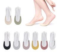 8 Paires Socquettes Slingback Femme, No Show Protège-Pieds Chaussettes Invisibles Anti-Dérapant Socks avec Silicone Antidérapant Sling pour Pompes Talon,chaussette invisible femme