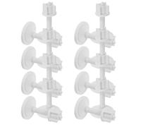 8 Paires Vis de Fixation pour Siège de Toilette Blanc, Kit PP | Montage ou Inférieur, Bouchon à Expansion et Écrous, pour Bidet, Hôtel, Rénovation Salle Bain