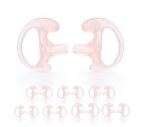 [8 Paires] Zeadio Embout oreillette Silicone de ecouteur pour Tube sonore, Tube Acoustique oreillette de Talkie walkie (Brun)