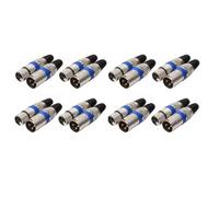 8 Pairs XLR Connector 3Pin Audio Microphone MIC XLR Male Plug Female Jack Adapter