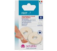 8 Pansements de Protection pour Cors et Durillons - Disques en Mousse de Latex Ø 3 cm - Anti-Frottement et Soulagement Douleur Pieds - Testé Dermatologiquement
