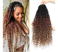 8 Paquets Fausse Locks Crochet Braids 35.56 cm Crochet Locks 1B/30/27 Soft Locs Bohemian Crochet Braids Meches 12Supports/Paquet Dreadlocks Extension Naturel (1B/30/27#)