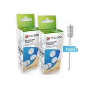 8 pastilles détartrantes TASSIMO d'origine avec brosse de nettoyage Cafetière, Machine à Café 00311909 BOSCH