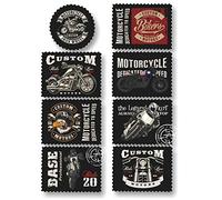 8 patchs basique sérigraphiés pour le repassage - Réf. 562-8