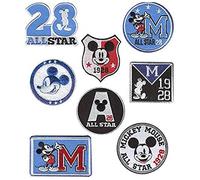 8 patchs brodés à repasser sur les vêtements. Patrons décoratifs pour décorer et réparer les pantalons, vestes, sacs à dos, etc. (Mickey classique)