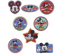 8 patchs brodés à repasser sur les vêtements. Patrons décoratifs pour décorer et réparer les pantalons, vestes, sacs à dos, etc. (Mickey classique)