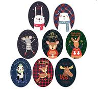 8 patchs de Noël décoratifs, genouillères, enfants à repasser sur les vêtements - REF 8551-U8