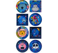 8 patchs sérigraphiés pour enfants à repasser sur les vêtements. Applications thermocollantes pour la réparation et la décoration de pantalons, vestes, pulls, sacs à dos (Save Earth)