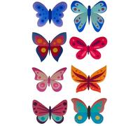 8 patchs sérigraphiés pour enfants à repasser sur les vêtements. Applications thermocollantes pour la réparation et la décoration de pantalons, vestes, pulls, sacs à dos, etc (Butterflies)