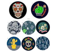 8 patchs sérigraphiés pour enfants à repasser sur les vêtements. Applications thermocollantes pour la réparation et la décoration de pantalons, vestes, pulls, sacs à dos (Mexico)