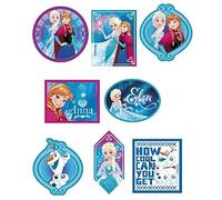 8 patchs sérigraphiés pour enfants à repasser sur les vêtements. Applications thermocollantes pour la réparation et la décoration de pantalons, vestes, pulls, sacs à dos, etc. (Frozen 2 Forme)