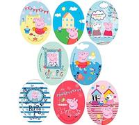 8 patchs sérigraphiés pour enfants à repasser sur les vêtements. Applications thermocollantes pour la réparation et la décoration de pantalons, vestes, pulls, sacs à dos, etc. (Peppa Pig)
