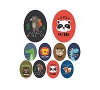 8 patchs sérigraphiés pour enfants à repasser sur les vêtements. Applications thermocollantes pour la réparation et la décoration de pantalons, vestes, pulls, sacs à dos (Animals)