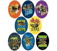 8 patchs sérigraphiés pour enfants à repasser sur les vêtements. Applications thermocollantes pour la réparation et la décoration de pantalons, vestes, pulls, sacs à dos, etc. (Ninja Turtles)