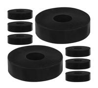 8 patins antivibrations en caoutchouc noir pour AC et enceintes | Coussins épais, pose simple, compatibilité avec surfaces variées, réduction des vibrations, usage en milieu industriel et