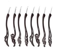 8 Pcs Aiguilles à Tricoter, 2.5mm à 6mm D'aiguilles Crochets à Tricoter, Ensemble de Crochets Longs en Aluminium, Boucle Knit en Métal de Aiguille pour Débutants Fil à Crochet à Tricoter (Noir)