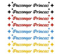 8 Pcs Autocollant Rétroviseur Voiture, Passager Princesse Sticker en Vinyle, Drôle Rétroviseur Autocollant avec Étoiles Rose, Accessoires de Voiture pour Femme Décoration de Voiture