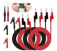 8 Pcs Banane Fils de Test, Câble Banane pour Multimètre avec 2 Pinces Crocodiles/2 Aiguilles de la Sonde, Câble de Fil de Crocodile pour Voiture/Industriel, Pince Crocodile Fils de Test de Longueur 1M