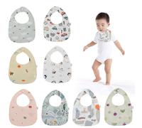 8 Pcs Bavoirs Bébé Imperméables, Coton Bavoirs Bébé Bavoirs Nouveau Bavoir Bébé, Bavette Bebe Fille Naissance, Coton Lot de Bavoir, Bavoirs Nouveau-Né, Bavoir De Dentition, Bavoir Bandana pour Bébés