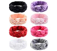 8 pcs bébés filles bandeaux élastique serre-tête couleur unie accessoire de cheveux Turban pour les tout-petits nouveau-né
