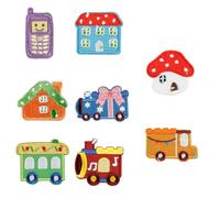 8 Pcs Caricatures Appliques Plaques Appliques Belles Fer Jouet Sur Une Réparation Brodée Coudre Le À Coudre Une Broderie De Camion De Dessin Animé Pour Jean