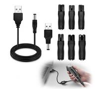 8 Pcs Chargeur USB 5V Universel pour Rasoir Électrique Et Tondeuse, Chargeur Tondeuse pour Philips, Câble De Recharge avec 7 Embouts Adaptateurs pour Philips Oneblade, pour Norelco Hq8505