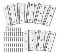 8 Pcs Charnière Acier 75mm × 50mm - Charnières à Roulement, Piano Inox, Paumelles De Porte Pour Placard
