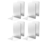 8 Pcs Clear Bookends Book End Desk Bookshelf L-Shaped Support Holders Shelf Decorative Bookends for Students