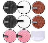 8 Pcs coton demaquillant lavable, éPonges En Coton DéMaquillant Bio, Avec sac de nettoyage, BoufféEs Nettoyantes Double Face RéUtilisables Pour DéMaquillant, Traitement Nettoyant Pour Le Visage