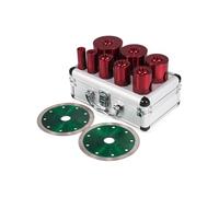 8 PCS Diamond Hole Saw Set 8 Drill Core Bits M14 20-68 mm 2 Saw Blades
