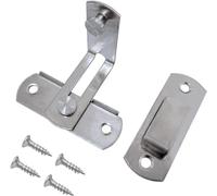 8 Pcs En Acier Inoxydable Flip Gate Verrouillage Sécurité Porte Verrouillage Serrure pour Barn Porte/Salle de Bains/Pet Porte/Armoire Armoire/Fenêtre/Porte Coulissante Serrure (Argent)