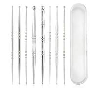 8 Pcs Face Pointer Visage Stylo Acupuncture Coffret De Rangement Inclus Matériau Acier Inoxydable Conception À Double Tête Pour La Relaxation Et L'apaisement Musculaire Convient Au Visage Et Au Corps