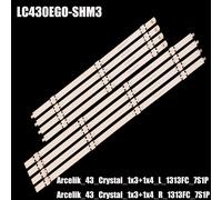 8 PCS For 1 TV Bande de rétroéclairage LED 7 lampes Arcelik_43_Crystal _ 1x3 + 1x4 _ L R 43VLX7730SP ZCT606-SET ZXZ65600-AA ZXW65600-AA 43GFB7788 A43L88405B ""Nipseyteko