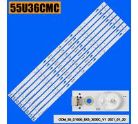 8 PCS For 1 TV Bandes de rétroéclairage LED pour THOMSON T55D18SFS-01B Toshiba 55L510U18 55U3600C 55U36CMC 55L26CMC 55U36EBC 55L2600C D55E161 55D1600 ""Nipseyteko®