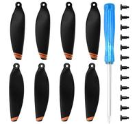 8 Pcs Hélices de Rechange Hélices Remplacement Lame D'hélice à Faible Bruit | avec 1 Tournevis et 12 Vis Compatible avec DJI Mini 2/Mini SE (Orange)