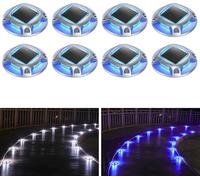 8 pcs Lampe Solaire Extérieure Lampes Solaires Étanche, 2 Modes d'Éclairage pour Jardin, Cour, Allée, Escaliers, Trottoirs,