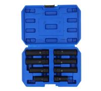 8 Pcs Lug Nut Socket Set, Wheel Lock Removal Kit, Cr Mo Steel Thin Walled Spline Lug Nut Key Set with Easy Identification Markings, Includes 5/8 to 45/64 Inch Sockets for