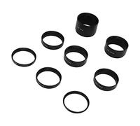 8 PCS M48X0.75 Kit de Tube D'Extension pour Appareils Photo et Oculaires, Distance Focale 3 5 7 10 12 15 20 30mm, Anneau D'Extension Accessoires de Photographie pour Télescope