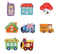 8 Pcs Maison Coudre Sur/Repères De Fer Camion De Dessin Animé Brodé