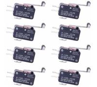 8 Pcs micro interrupteur fin de course en plastique avec 3 broches, contacteur 220V, levier SPDTélectroniques 5A